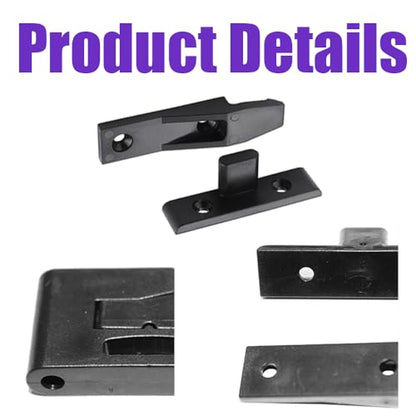 8 Sets Furniture Suspension Fitting ABS Plastic Quick Fitting Furniture Panel Joint Bracket Fast Installation Push-On Clips, Furniture Panel Joint Bracket for Cabinet Wardrobe Mounting, Black