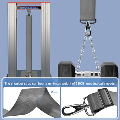 ZINZ Shoulder Strap 78" Belt with Neoprene Thick Padded, Universal Bag Strap with Double Adjustable Buckles and Metal Swivel Hooks,Ideal for Individuals 5'11" and Taller,Gray - color: Gray
