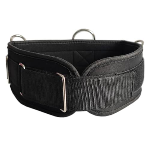 LOOEEL Fitness Resistance Belt Multi Functional Fitness Belt with 5 Rings for Weight Training and Resistance Training of Load Carrying Pull Up Belt Squat