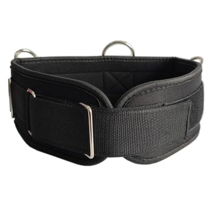 LOOEEL Fitness Resistance Belt Multi Functional Fitness Belt with 5 Rings for Weight Training and Resistance Training of Load Carrying Pull Up Belt Squat
