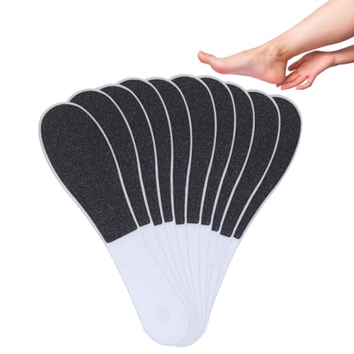 10 Pack Foot File, Professional Foot Callus Remover Sandpaper Pedicure Tools, Double Side Foot Scrubber, Sander for Dead Skin Foot Rasp Pedicure for Women Mother Family Manicure Beauty Shop Spa - color: White-10pcs
