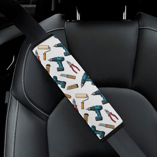 2PCS Occupation Tool Seat Belt Cover Breathable Seat Belt Cushion for Adults and Children, All Vehicles, Comfortable Driving - color: Pattern 351