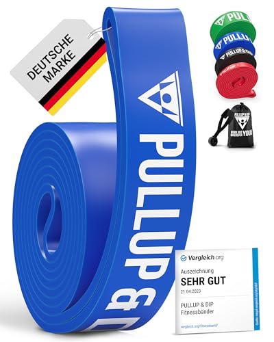 Pullup & DIP Fitness Bands, Resistance Bands with Bag, Door Anchor (with Sets) and Exercise Guide - Single & in Value Set, Pull-Up Band Fitness Band for Calisthenics - color: MEDIUM (Blue, 35-80 lbs)