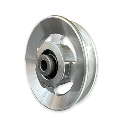 TreadLife Fitness Universal Pulley Wheel w/Gym Grade Bearings | Replacement for Cable Pulley System Gym | Heavy Duty Cable Machine Attachment | 3.5" or 4.5" - color: 3.5" Aluminum