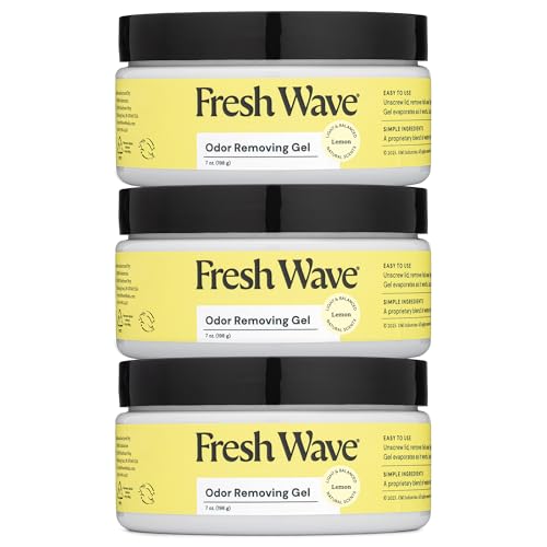 Fresh Wave Lemon Odor Removing Gel, 7 oz., Pack of 3 - Safer Odor Absorbers for Home, Natural Plant-Based Odor Eliminator, Every 7 oz. lasts 15-30 Days, For Cooking, Trash & Pets - size: 7 fl oz (Pack of 3)