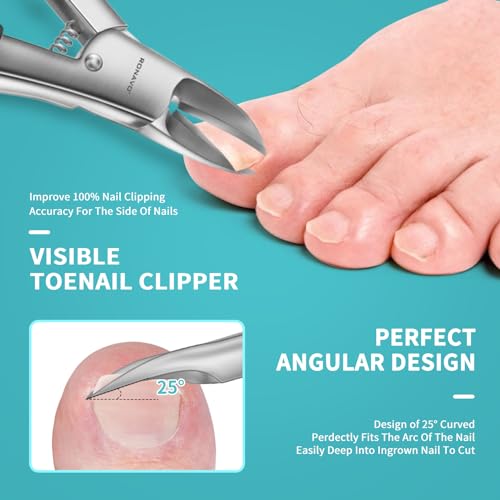 Toenail Clippers for Ingrown & Thick Toenails - Heavy Duty Toe Nail Clippers for Remove Side Ingrown Toenail with Angled Sharp Blades, Professional Pedicure Tool with Long Handle for Seniors & Men - style: Paronychia Nemesis - Black Kit