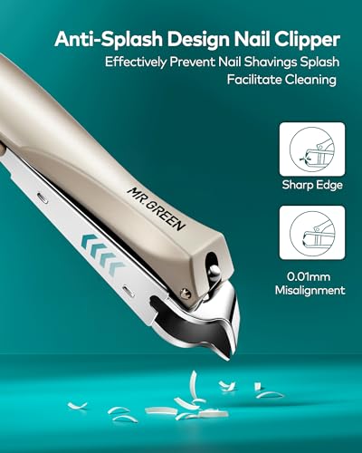 Nail Clipper with Catcher, Slanted Edge Nail Cutting Clippers Stainless Steel Fingernail Cutter Trim with File for Men and Women Mr-1115plus - color: Mr-1115plus