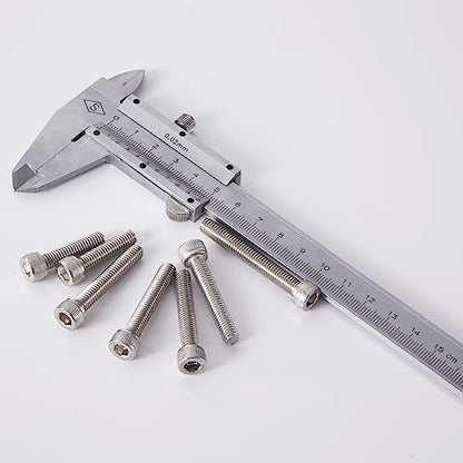M6 x 40mm 45mm 50mm 55mm 60mm Socket Head Cap Screws Bolts, Stainless Steel 304, Metric Allen Hex Drive, Bright Finish, Fully Threaded, Assortment Kit 25PCS - size: Socket M6x40-60 mm