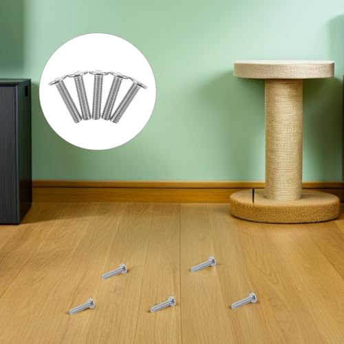 Alipis 20pcs Cat Tree Hexagonal Screws M8*35 Fully Threaded Connecting Bolts Metal Fixing Screws Replacement Parts for Cat Climbing Posts and Scratching Furniture