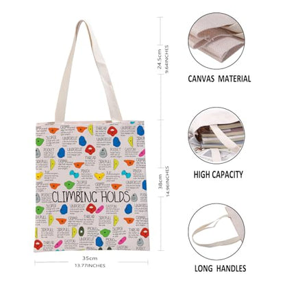 G2TUP Climbing Inspired Gift Climbing Hold Tote Bag Rock-Climb Handbag Climbing Lover Gift Types Of Climbing Hold Gift