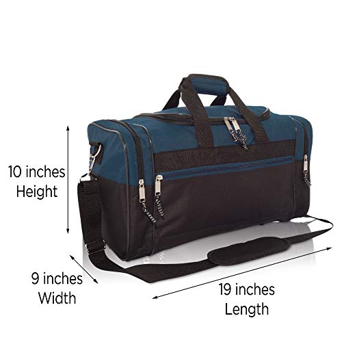 DALIX 17" Blank Duffle Bag Duffel Bag Travel Size Sports Durable Gym Bag - color: Navy Blue