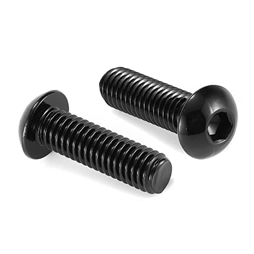 1/4-20 x 1-1/4" Button Head Socket Cap Bolts Screws, 20Pcs 304 Stainless Steel 18-8, Allen Hex Drive, Black Oxide by SG TZH(with Hex Spanner) - size: 1/4-20 x 1-1/4"