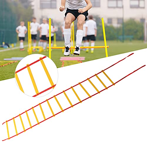 Agility Speed Training, 14 Rung Durable PP Plastic, Red Rope 50cm, Fitness Equipment for Athletes and Coaches