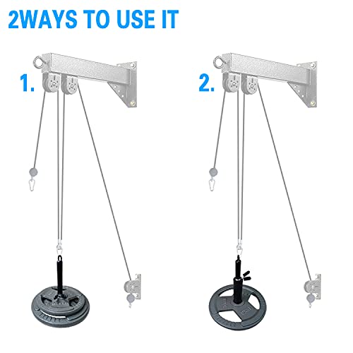 Weight Loading Pin for LAT Pulldown Pulley System, Cable Machine Attachment Gym Pin fit 1 Inch and 2 Inch Weight Plate for Strength Training