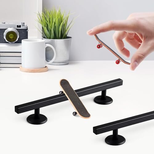 Colaxi Fingerboards Rail Accessory, Gift Premium Aluminum Alloy Educational Toy Prop, Finger Boards Training Finger, Square Black - color: Optional, size: Square Black