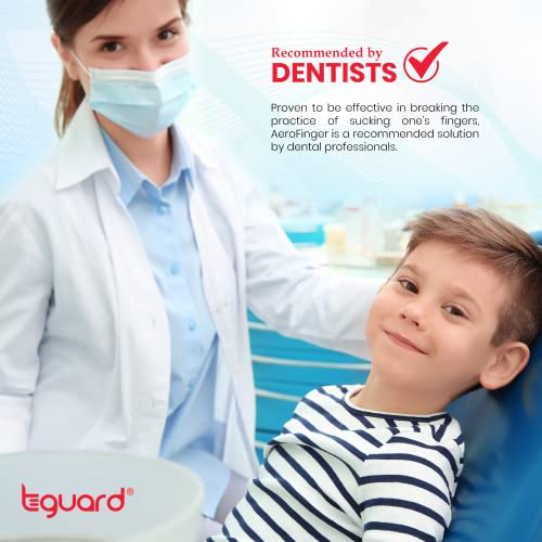 TGuard AeroFinger Anti-Finger Sucking Guard – Finger Sucking Prevention Kit, Deterrent to Stop Finger Habit, Washable Secure-Fit Guard for Kids, Large (Kids 70 lbs & Up), Ages 7 and Up, Made in USA - size: Large (Pack of 1)