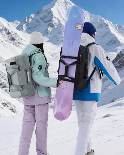 Snowboard Skateboard Duffle Bag Backpack for Men Women, 50L Waterproof Sports Gym Bag Carry On Backpack Weekender Overnight for Travel Hiking Camping Fitness Blue - color: Z01-Blue