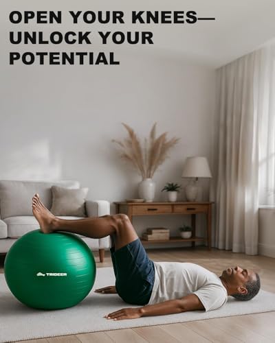 Trideer Exercise Ball for Physical Therapy, Core Strength, Stability & Balance Training, Swiss Ball for Yoga, Fitness & Rehabilitation - size: Standard Support-Large (23-26 inches/58-65 cm)
