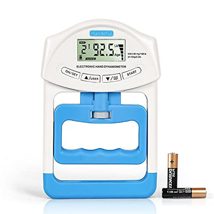 Handeful Grip Strength Tester, Hand Grip Dynamometer, Electronic Handgrip Testing for Sports Home School Use