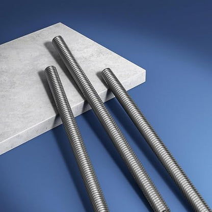 Fully Threaded Rod M12 x 400mm 1.75mm Thread Pitch, 304 Stainless Steel Right Hand Threaded Rods Bar Studs for Furniture Machinery Assembly 【with Nuts】 - size: M12 x 400mm