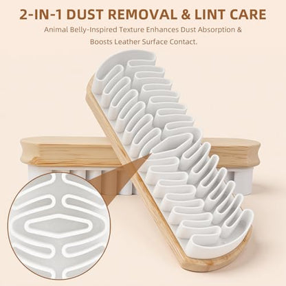 Suede Cleaner Brush 2 Pack, Gentle Daily Care Brush for Suede & Nubuck Shoes, Boots, Bags, Portable Cleaner Kit for Refreshing Nap and Lifting Surface Dirt