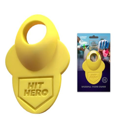 Baseball Thumb Guard, Batters Batting Grip, Finger Guard, Accessory, Batting Protection, Reduce Bat Sting, Hitter, Tool, Bat, Hitting Accessory - color: Banana Yellow