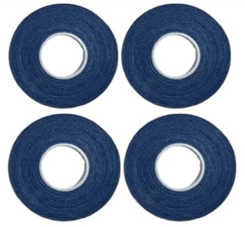 AJ Sports Jiu Jitsu Finger Tape 0.4-Inch x 33-Ft - Athletic Tape for Grappling & Protection - Residue-Free Athletic Sports Tape for BJJ, Wrestling, Climbing, Volleyball (Blue (4 Pack))
