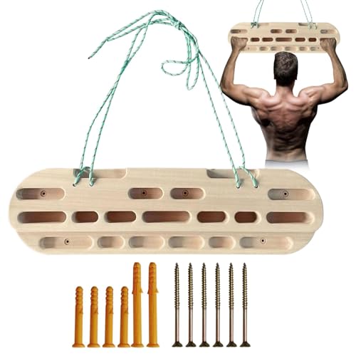 Rock Climbing Board Finger Strength Training Pull Up Bar Arm Training | Wooden Finger Strength Training Board Building Torso Strength for Indoor Practice Hangings Practice Climbing Training