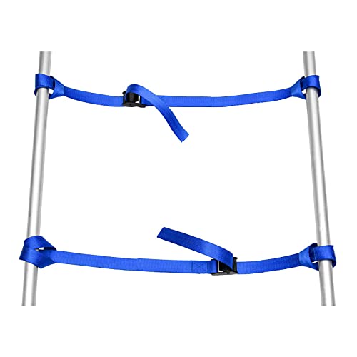 Car Roof Rack Loop Tie Down Straps - Short Cam Buckle Crossbars for Kayak, Surfboard, Paddle Board, Surf Rack Lashing Straps for Longboard, Bodyboard, Truck, Dock, Boat, Trailer, ATV, Dirt Bike, Canoe - color: Blue, size: 6 feet