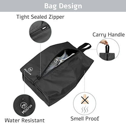 Travel Shoe Bag, Odor Absorbing Bag, Water Resistant, Shoe Storage, Organizer Shoe Pouch with Zipper for Men and Women