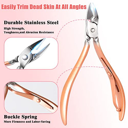 Manicure Set Pedicure Kit Womens Nail Clippers Set 32 in 1 Professional Grooming Care Tools Nail Kit Including Facial, Fingernails and Toenails Care with Travel Case Women (Rose Pink_32 in 1) - color: Rose Pink_32 in 1