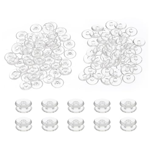 PATIKIL M5x2mm Plastic Binding Post, 50 Sets Plastic Chicago Screws Binding Screw Rivet Post Press-on Buckle for Leather Scrapbook Photo Albums, Transparent - color: Transparent, size: M5x2mm