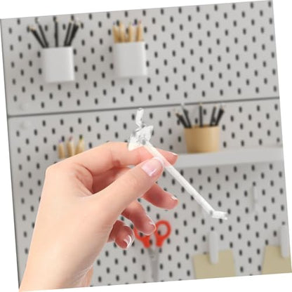 Veemoon Oval Hole Pegboard Accessories 50pcs Small Pegboard Hooks for Storage Retail Garage Organization Hooks