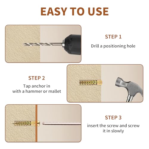 30 Packs Heavy Duty Hollow Wall Anchors with Screws, Loose Hinge and Stripped Hole Repair Kits (8x38mm) - size: M8*32