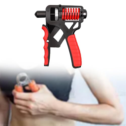 Hand Grip Strengthener Adjustable 5-165kg Grip Strength Trainer with Steel Spring Finger Exerciser for Men and Women - color: Red