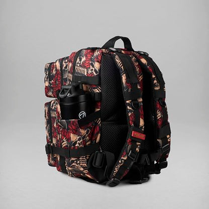 WOLFpak 35L Athletic Gym Backpack - Durable 1000D Waterproof Oxford Material with MOLLE Webbing, Laptop Pocket - color: Rock & Reaper