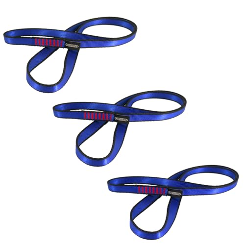 NewDoar 16mm Climbing Sling UIAA CE Certified,23KN EN566 Certified,Climbing Utility Cord Rock Climbing,Creating Anchors System,Rappelling Gear,Perfect for Tree Work - color: blue, size: 95"/240cm/3pcs