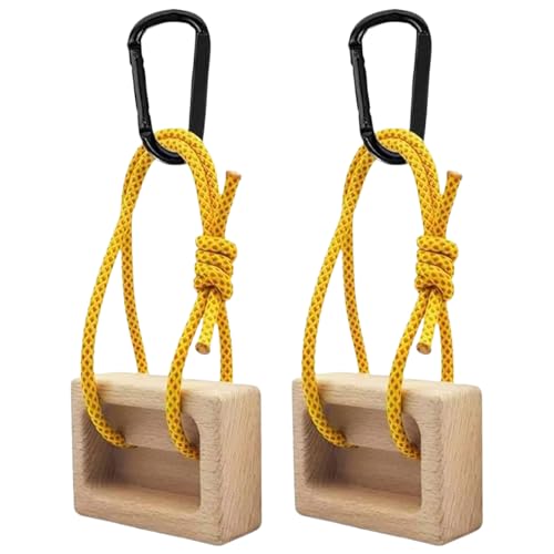 Multipurpose Wood Fingerboard for Indoor Climbing Practice and Strength Development with Comfortable Natural Finish Climbing Grip Training Board - color: 2 Sets