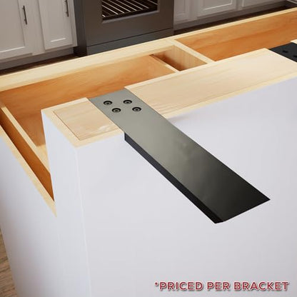 The Original Granite Bracket Countertop Support L-Bracket (American Made Steel, 06 Inches) 1 Count, Hardware Included by Original Granite Bracket - size: 6 Inches, style: A36 Cold Roll Steel