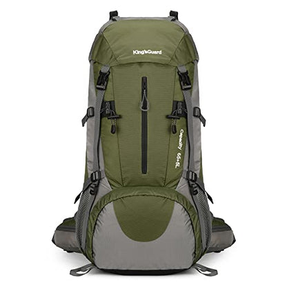 70L Camping Hiking Backpack with Rain Cover Waterproof Backpacking Backpack for Hiking Treeking Climbing Outdoor - color: Armygreen