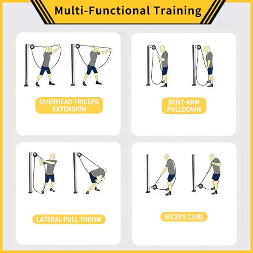 Endless Rope Trainer with Adjustable Resistance, Portable Rope Pull Machine for Home Gym & Strength Training, Hanging Infinity Pulley System for Cardio & Full Body Workout