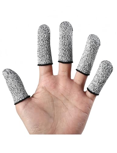 Reusable Large Finger Cots, 20 Pcs | Anti-Cutting, Anti-Slip, Finger Tips Protector, For Kitchen Food Cutting, Sewing, Sculpture & Gardening