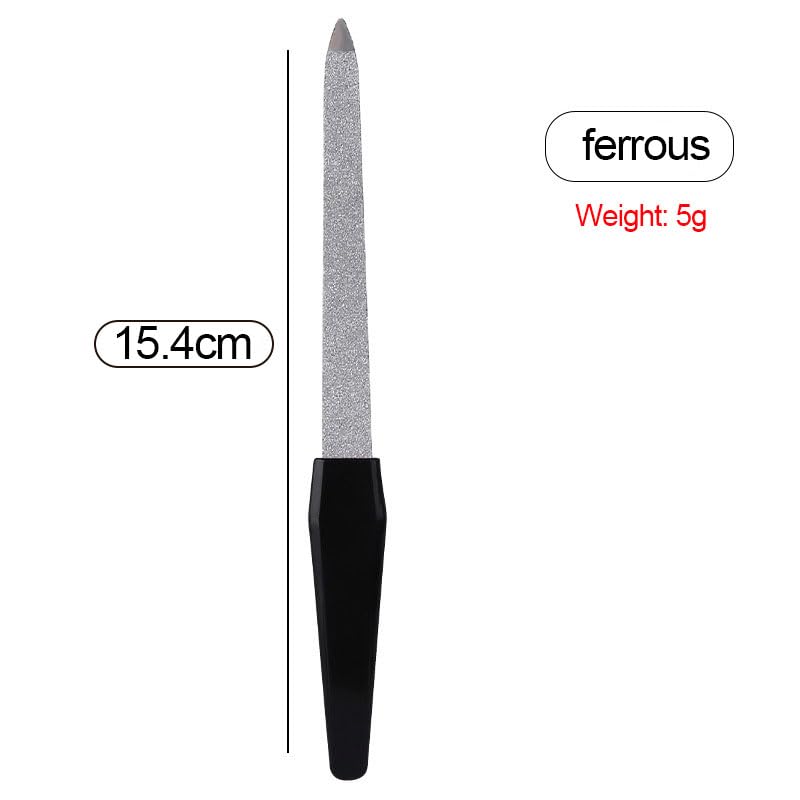 Metal Nail File (3 Pack), Metal Nail Files for Natural Nails, Stainless Steel 6 Inch Nail File with Sharp Pointed Tip Non Slip Handle,Double Sided Fingernail Files for Natural Nails Toenail