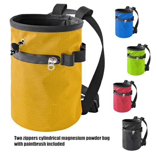 Magnesia Sacks Storage Bag Waterproofs Chalk Rock Climbing & Zippers Pockets for Gym Climbing Waterproofs & Zippers Pockets - color: Sky blue