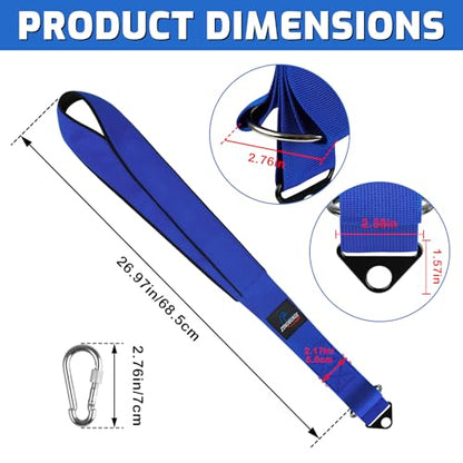 2 In 1 Arm Wrestling Training Strap Belt with Neoprene Padded | Hand Grip Arm Finger Wrist Forearm Strength Weight Workouts Equipment Suitable for Barbell Plates Home and Gym Training