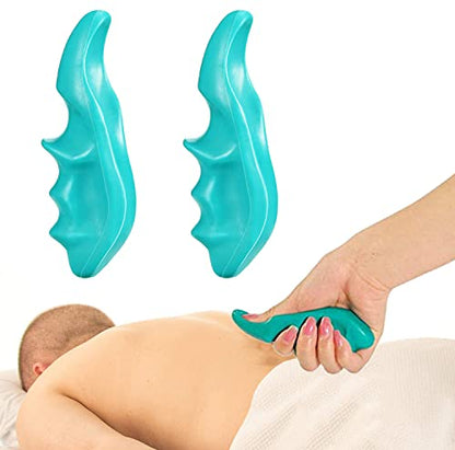 Deep Tissue Massage Tool,2 Pieces Thumb Saver Massager, Trigger Point Massage Therapy Tool, Professional Back Neck Shoulder Leg Acupoint Massager, Self Massage Tools for Sore Muscles, Muscle Knots