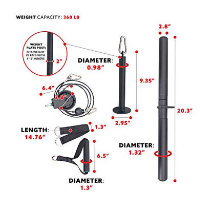 Sunny Health & Fitness Power Cage Squat Rack Attachments for Home Gym | Strength Training, Expanded Workout Variety, Durable Construction, Secure Fit, Quick Installation, Versatile Exercise Support - style: LAT Pull Down