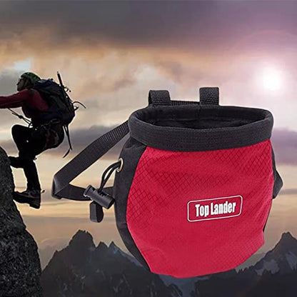 Amagogo Rock Climbing Chalk Bag Waist Bag for Outdoor Sports Belt Strap Pouch
