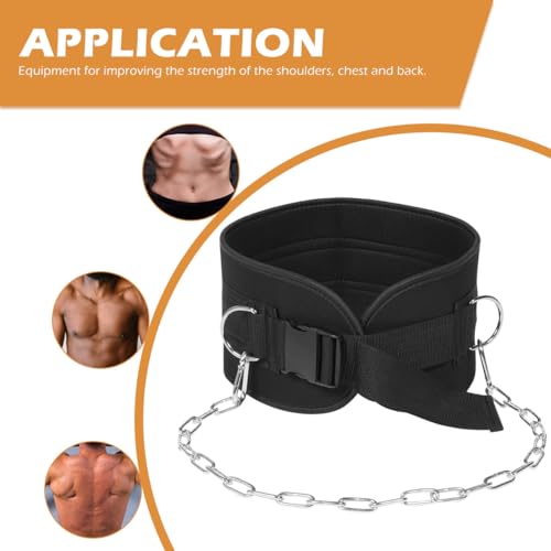 BESTonZON 1pc Adjustable Weighted Dip Belt Heavy-duty Chain for Strength Training Muscle Toning and Physical Fitness Support for Dips and Chin-ups