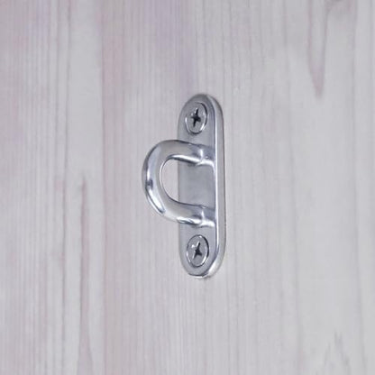 24 PCS 1.8 Inch Pad Eye, Stainless Steel Ceiling Hook Pad Eye Plate, Marine Hardware Staple Hook Loop with Screws